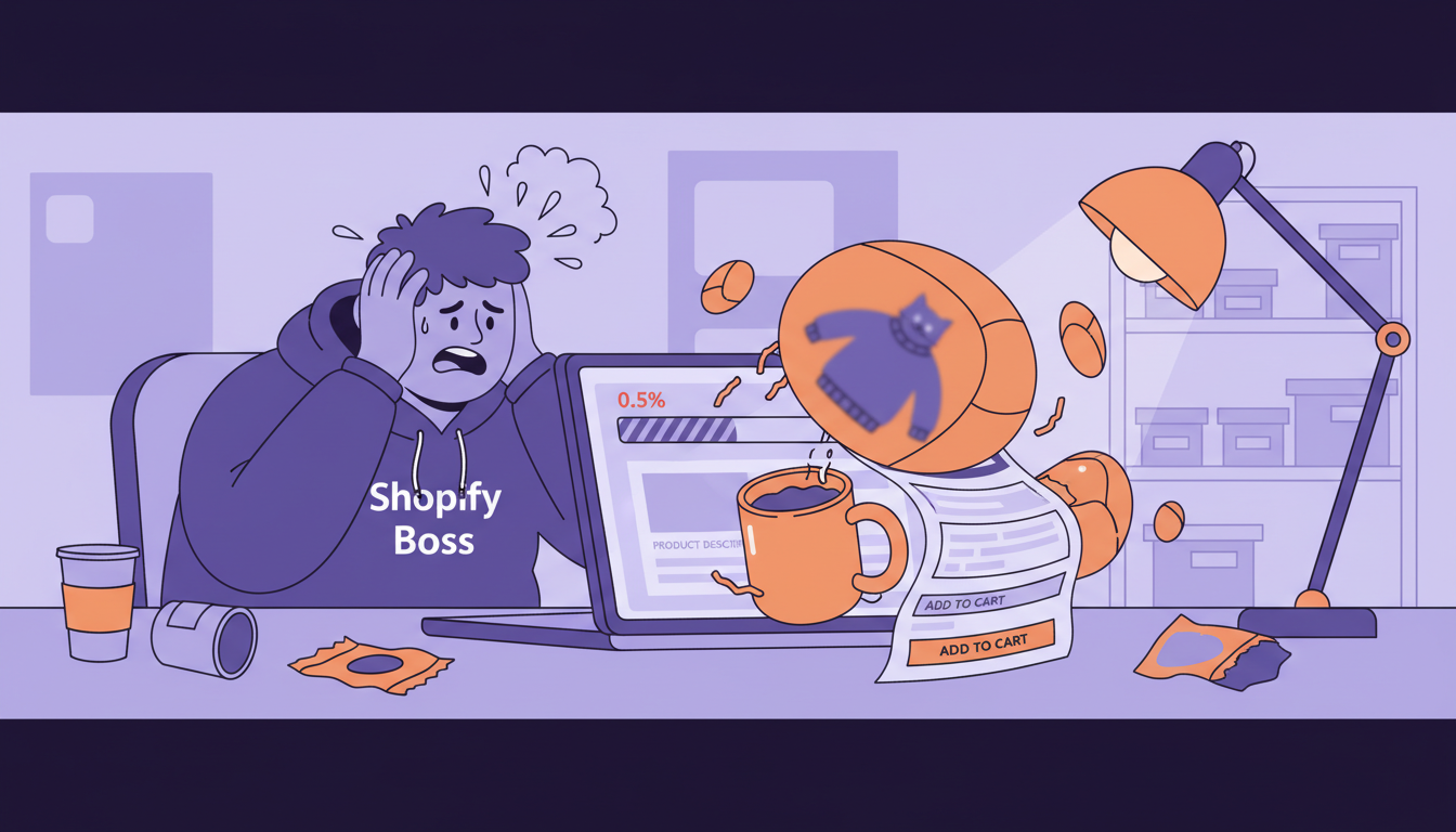 Shopify store owner frustrated by slow image loading on product page