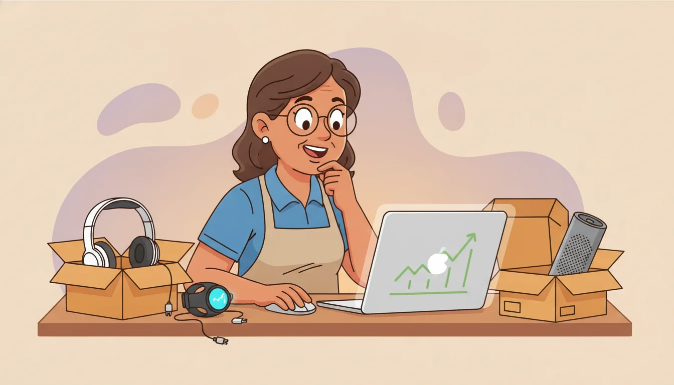 Shopify SEO for electronics product title showing a model number paired with plain-language search terms
