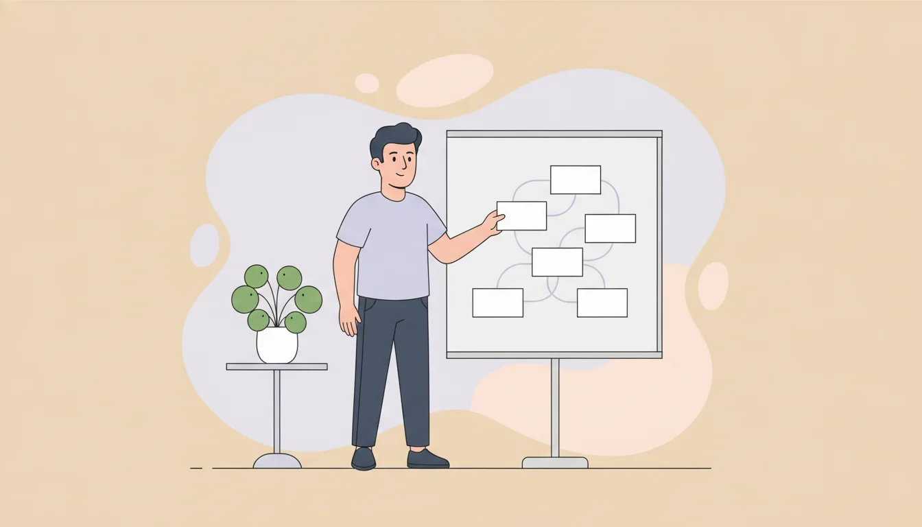 Shopify merchant planning ecommerce link building outreach at a desk